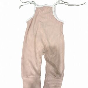 Pink Ribbed Baby Romper